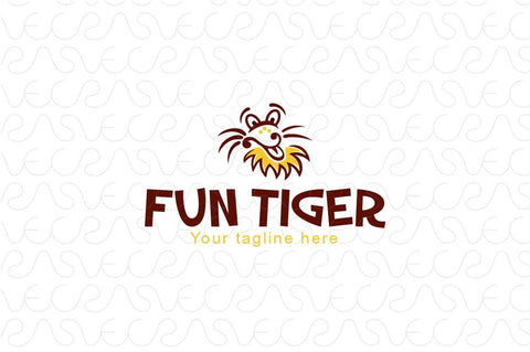 Fun Tiger - Comic Animal Graphic Stock Logo Design Template