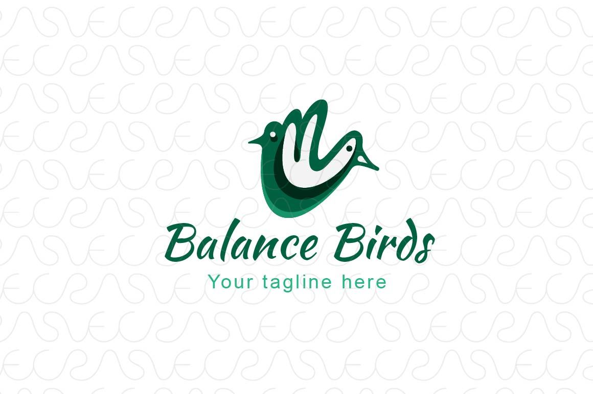 Balance Birds - Abstract Minimal Stock Logo Template