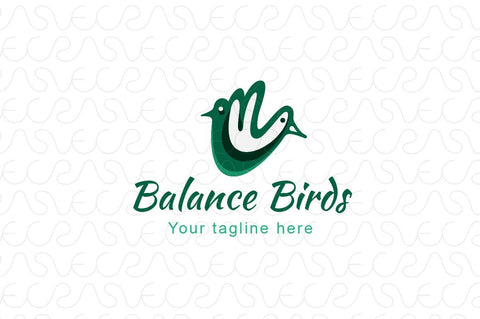 Balance Birds - Abstract Minimal Stock Logo Template