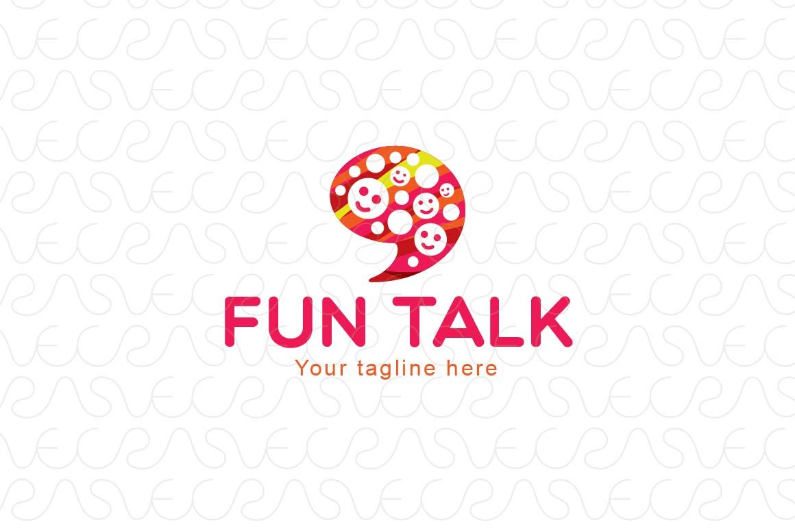 Fun Talk - Iconic Stock Logo Template for Social Communication & Groups