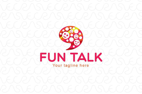 Fun Talk - Iconic Stock Logo Template for Social Communication & Groups