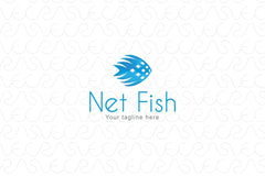 Net Fish - Abstract Water Animal Stock Logo Template