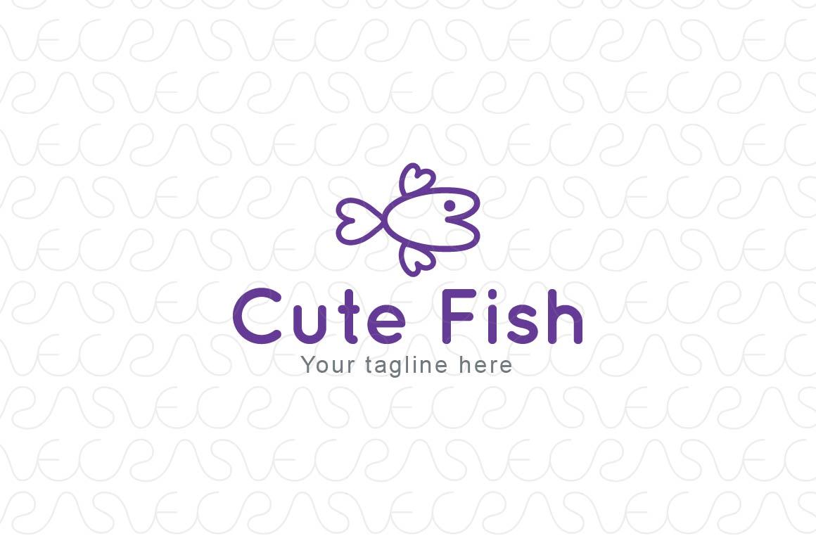 Cute Fish - Water Animal Stock Logo Template