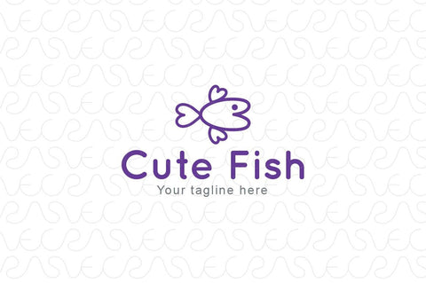 Cute Fish - Water Animal Stock Logo Template