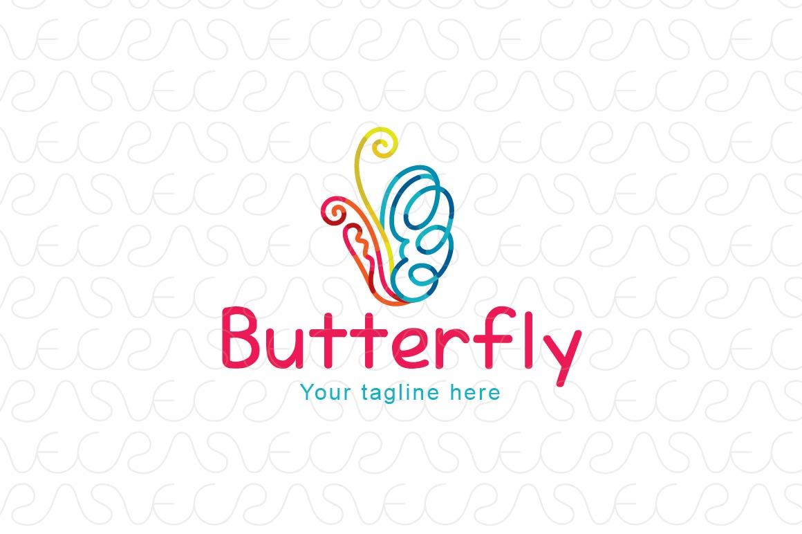 Butterfly - Creative Continuous Line Stock Logo Template