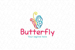 Butterfly - Creative Continuous Line Stock Logo Template