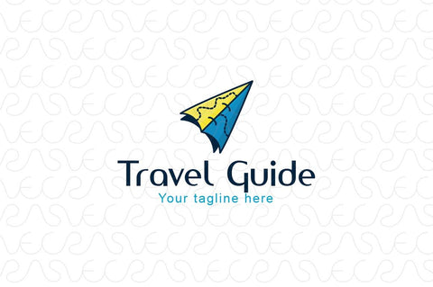Travel Guide - Origami Air Plane Stock Logo Template for Tourism App