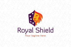 Royal Shield - Wild Animal Lion Stock Logo Design