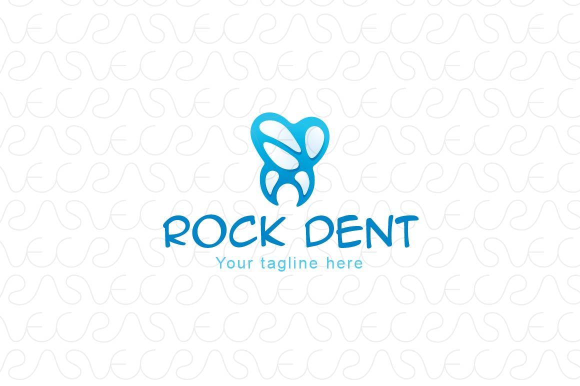 Rock Dent - Tooth Molar Stock Logo Template for Dentistry