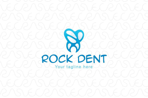 Rock Dent - Tooth Molar Stock Logo Template for Dentistry