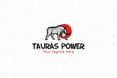 Tauras Power - Aggressive Wild Animal Bull Stock Logo Template