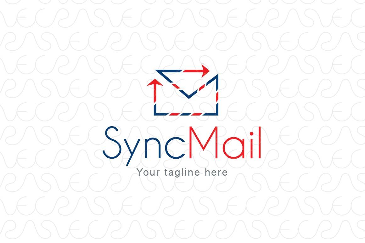 Sync Mail - Simple Linear Iconic Stock Logo Template