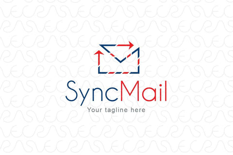 Sync Mail - Simple Linear Iconic Stock Logo Template
