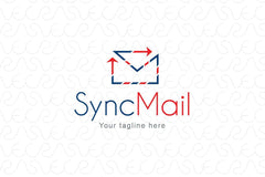 Sync Mail - Simple Linear Iconic Stock Logo Template