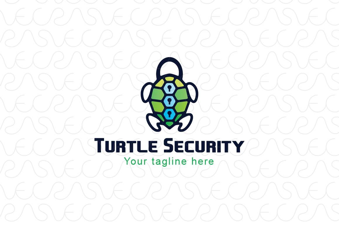 Turtle Security - Abstract Tortoise Animal Stock Logo Template 