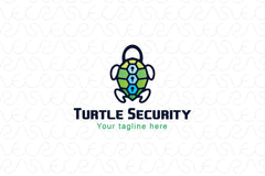 Turtle Security - Abstract Tortoise Animal Stock Logo Template 