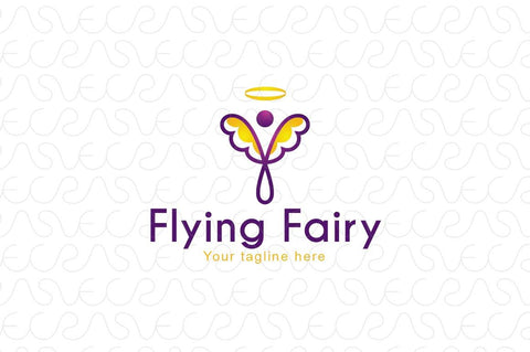 Flying Fairy - Cute Angel Stock Logo Template