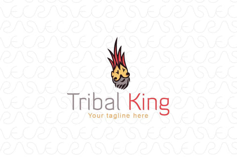 Tribal King - Creative Artistic Traditional Human Face Stock Logo Template