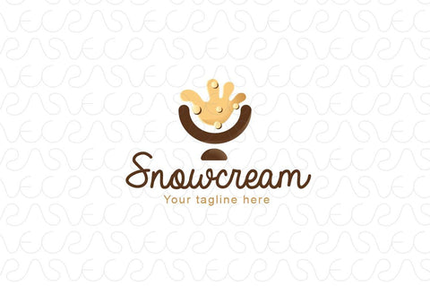 Snow Cream - Ice Cream Parlour Stock Logo Template