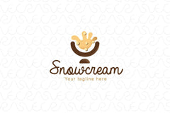 Snow Cream - Ice Cream Parlour Stock Logo Template