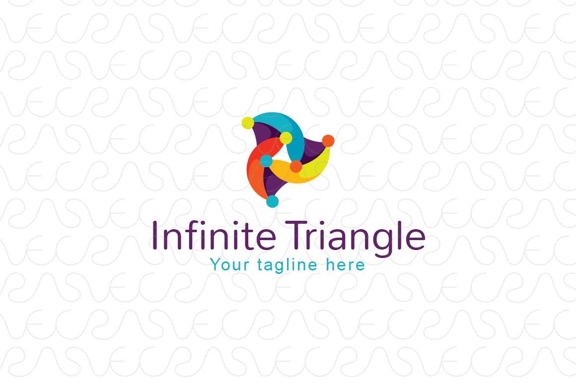 Infinite Triangle - Abstract Connecting Shapes Stock Logo Template