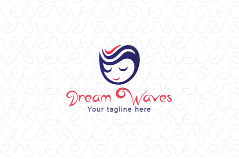 Dream Waves - Sleeping Kid Stock Logo Template