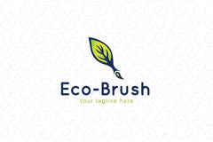 Eco Brush - Environment Friendly Paints & Stationary Stock Logo Template