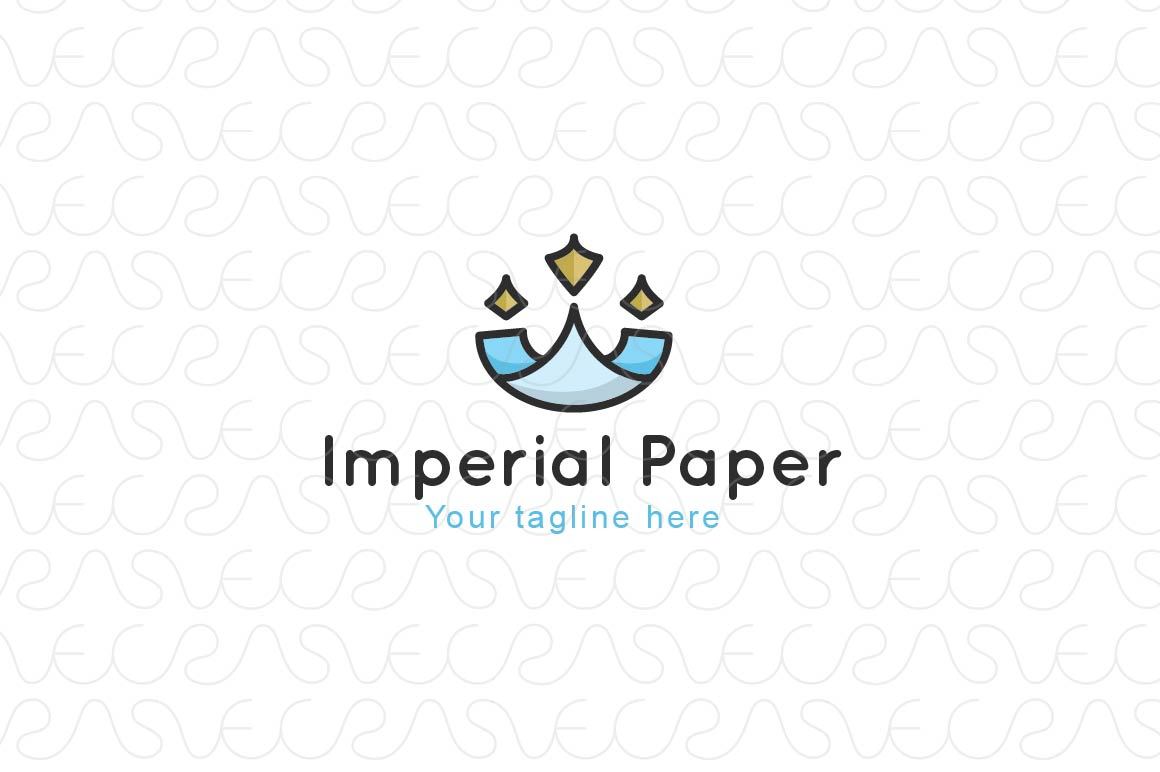 Imperial Paper - Abstract Crown Stock Logo Template for Stationary & Quality Products