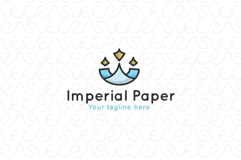 Imperial Paper - Abstract Crown Stock Logo Template for Stationary & Quality Products
