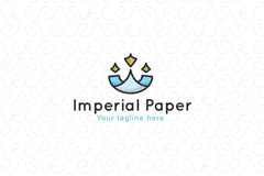 Imperial Paper - Abstract Crown Stock Logo Template for Stationary & Quality Products