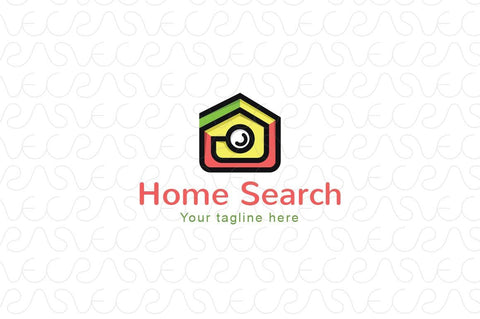 Home Search - Real Estate App Stock Logo Template for Residential Properties