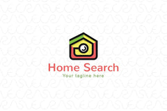 Home Search - Real Estate App Stock Logo Template for Residential Properties