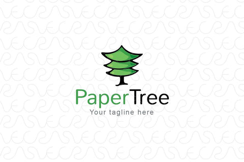 Paper Tree - Nature Object Stock Logo Template for Eco Friendly Projects & Products