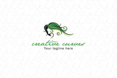 Creative Curves - Stylish Women Illustrative Stock Logo Template for Beauty Care & Saloon