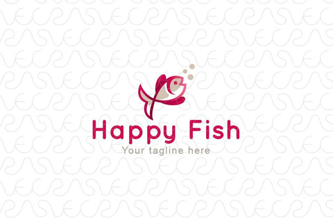 Happy Fish - Cute Water Creature Stock Logo Design