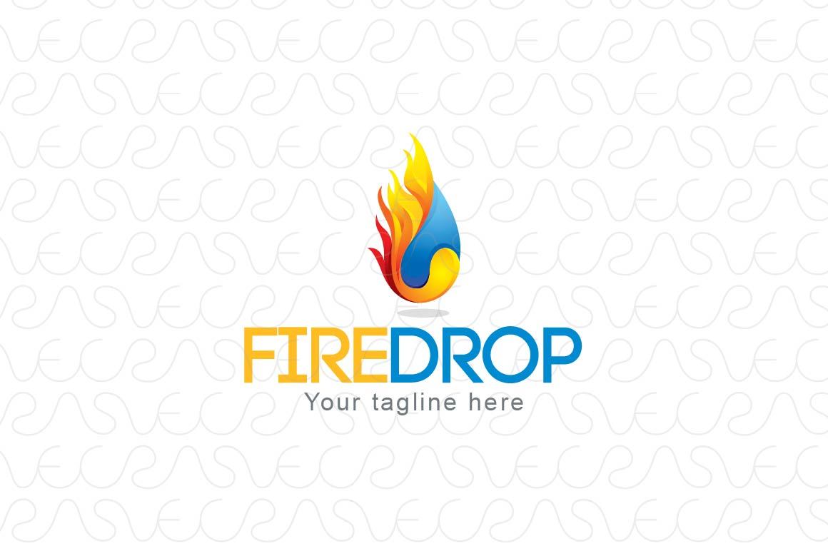 Fire Drop - Abstract Nature Elements Stock logo Template