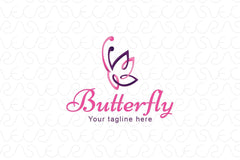 Butterfly - Beautiful Insect Stock Logo Template for Designer Services