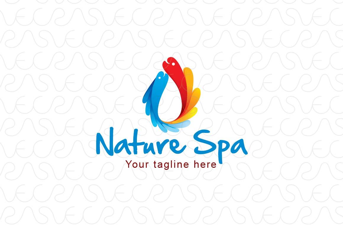 Nature Spa - Abstract Fish And Drop Stock logo Template for Beauty & Entertainment Services