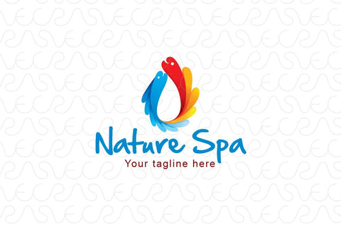 Nature Spa - Abstract Fish And Drop Stock logo Template for Beauty & Entertainment Services