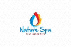 Nature Spa - Abstract Fish And Drop Stock logo Template for Beauty & Entertainment Services