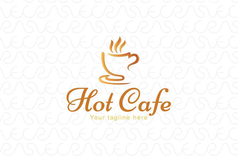 Hot Café - Creative Stock Logo Design Coffee Shop
