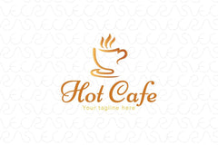 Hot Café - Creative Stock Logo Design Coffee Shop