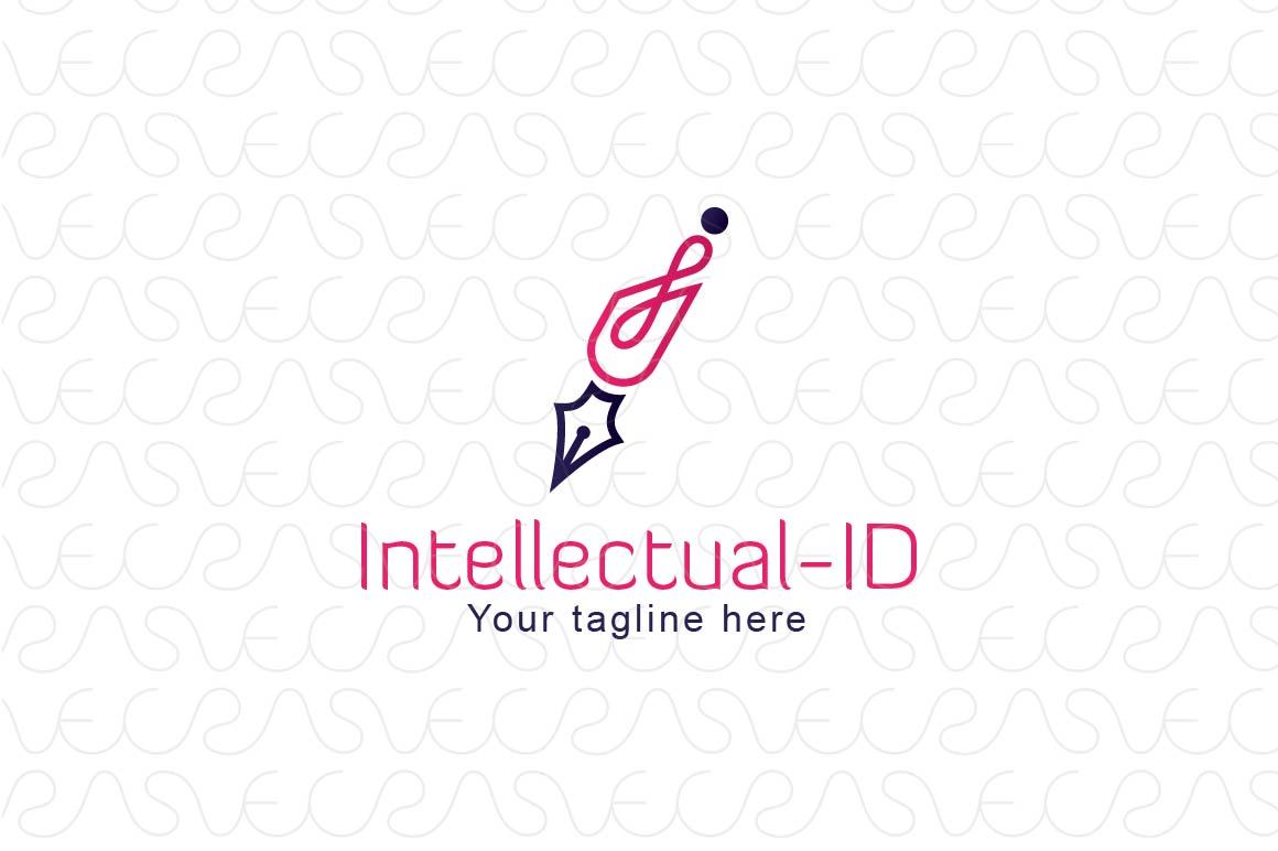 Intellectual ID - Iconic Linear Stock Logo Template for Author / Writer