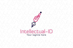 Intellectual ID - Iconic Linear Stock Logo Template for Author / Writer