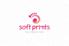 Soft Prints - Human Foot Stock Logo Template