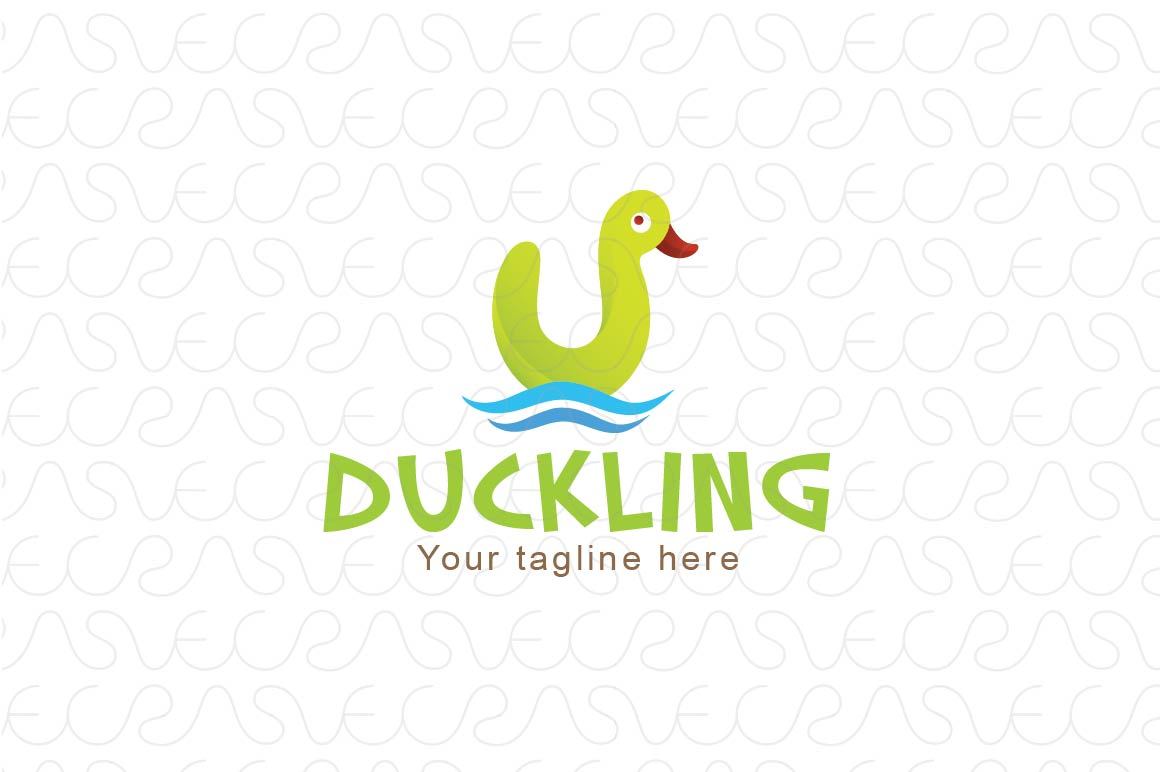 Duckling - Cute Toy Like Duck Bird Stock Logo Template