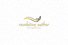 Revolution Author - Linear Brush Stock Logo Template
