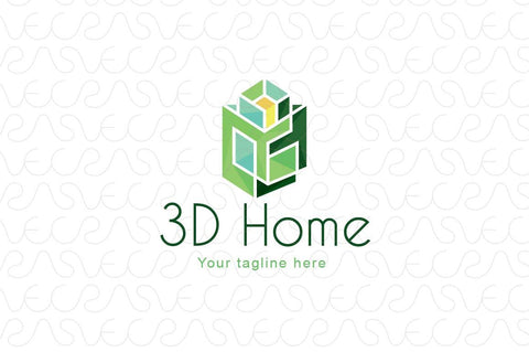 3D Home - Architect Logo Design Template for Interior & Exterior Services