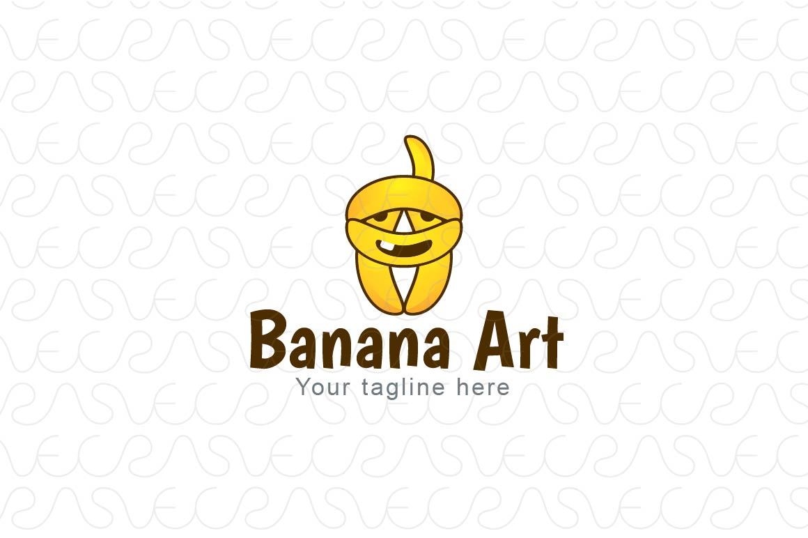Banana Art - Creative Monkey Stock Logo Design Template