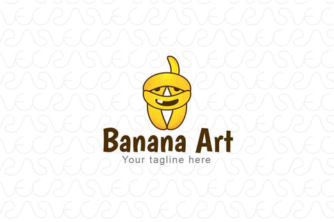Banana Art - Creative Monkey Stock Logo Design Template